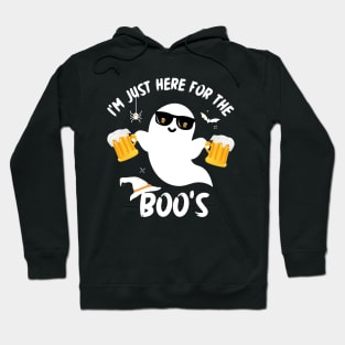 I'm just here for the Boo's... Funny Ghost Halloween Hoodie